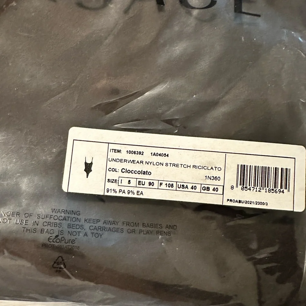 Versace Greca Brown Bodysuit NWT - Picture 6 of 10